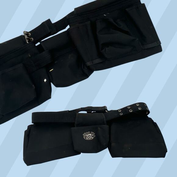 DEAD ON TOOLS Work Tool Belt Tool Storage Suspension Rig NO SUSPENDERS Black - Picture 1 of 14